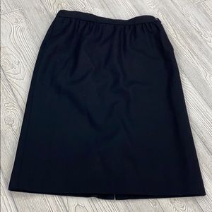 Vintage Pendleton Black Wool Midi Skirt